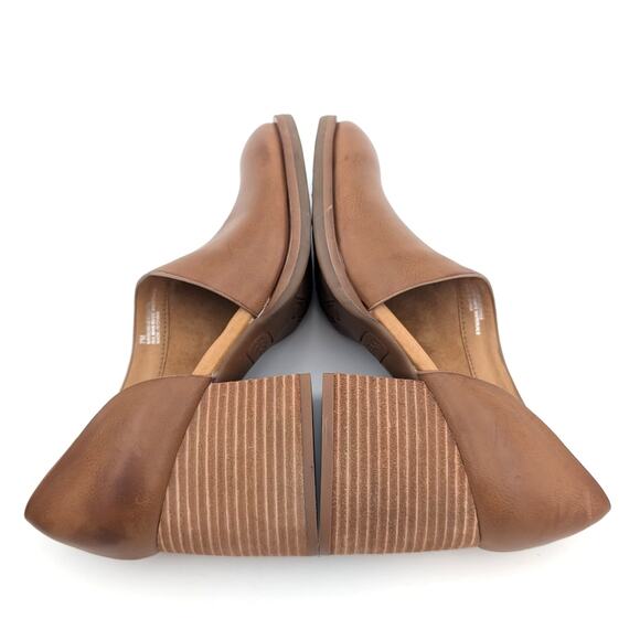 Korks Kayla Block Heel Asymmetric Pump Women's Slip-On Brown Size US7 EU38 - Picture 6 of 11